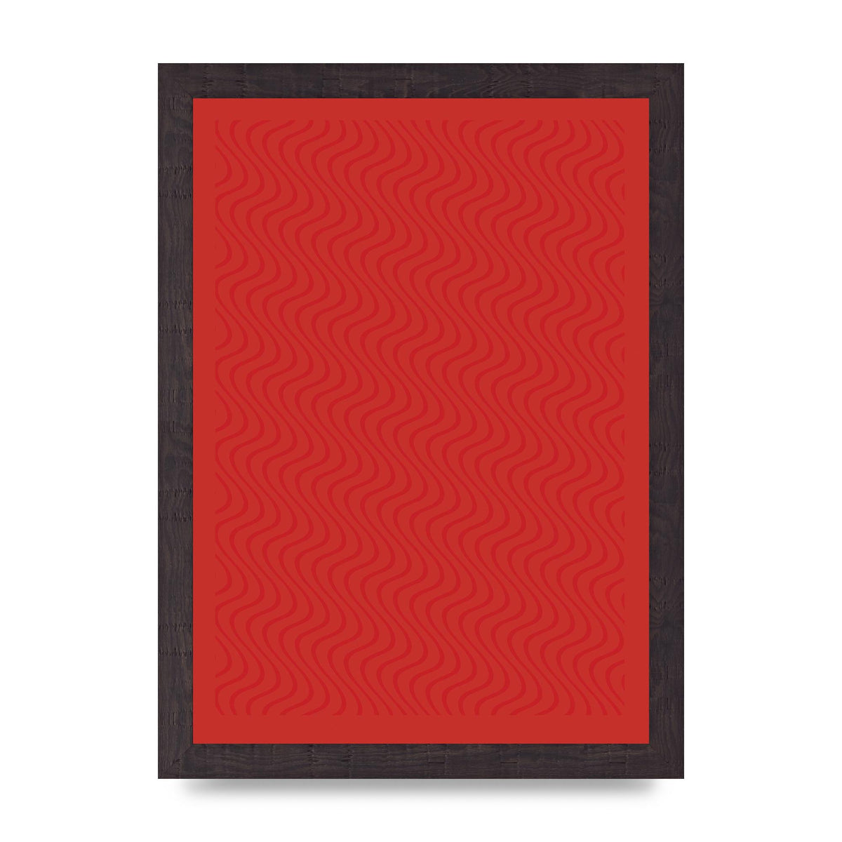 Abstract Line Illusion Red Art For The Home - A4 framed