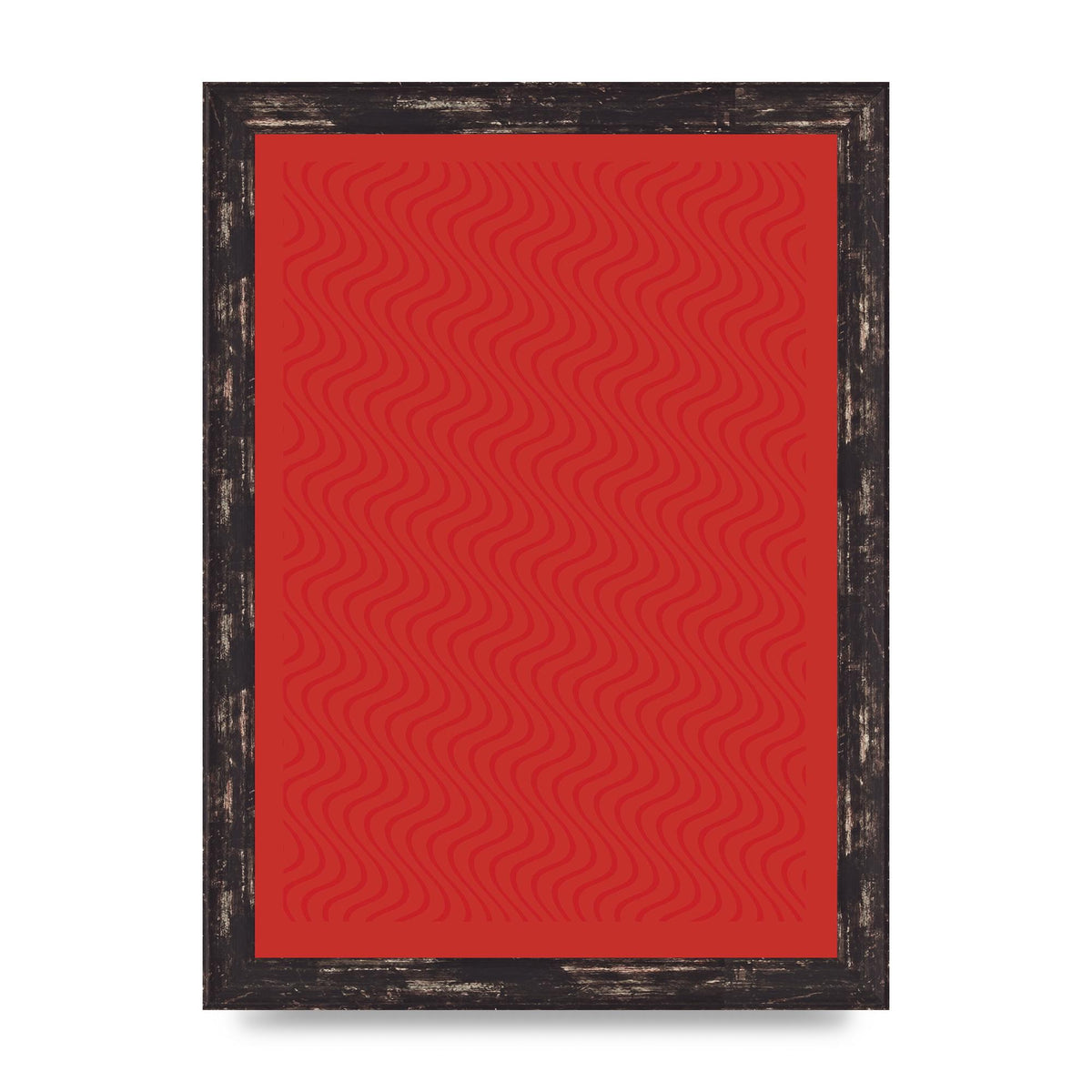 Abstract Line Illusion Red Art For The Home - A4 framed