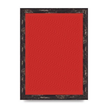 Abstract Line Illusion Red Art For The Home - A4 framed