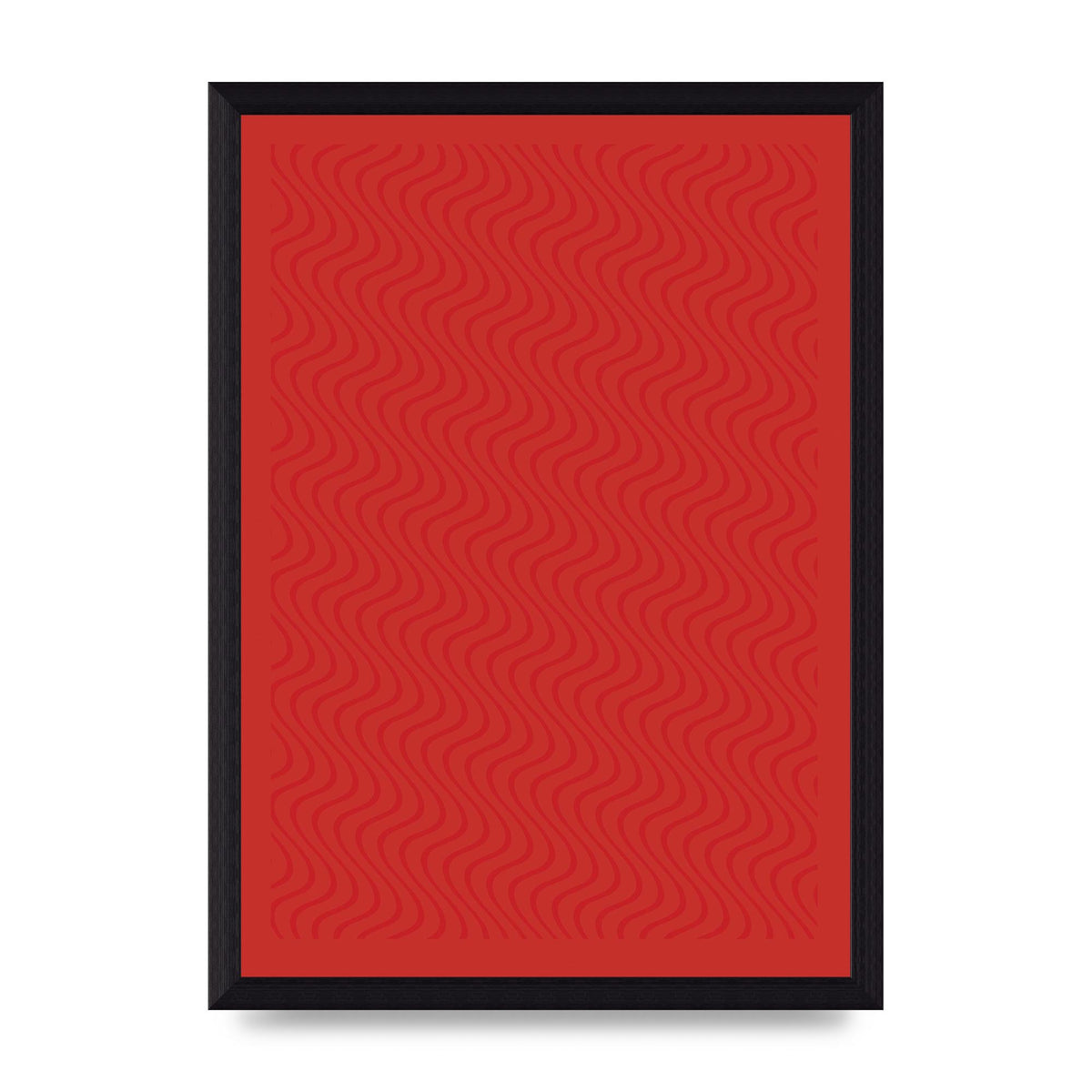 Abstract Line Illusion Red Art For The Home - A4 framed