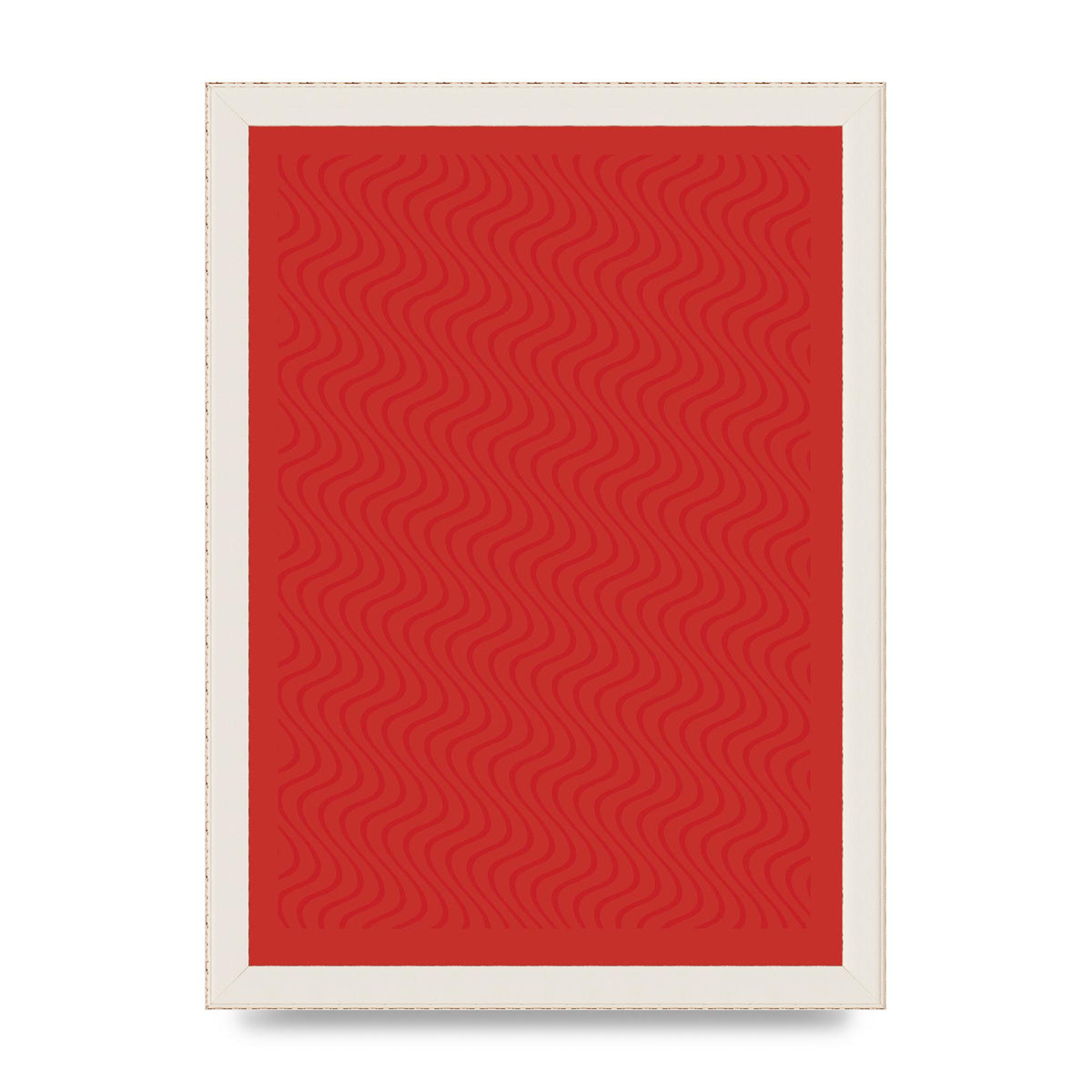 Abstract Line Illusion Red Art For The Home - A4 framed