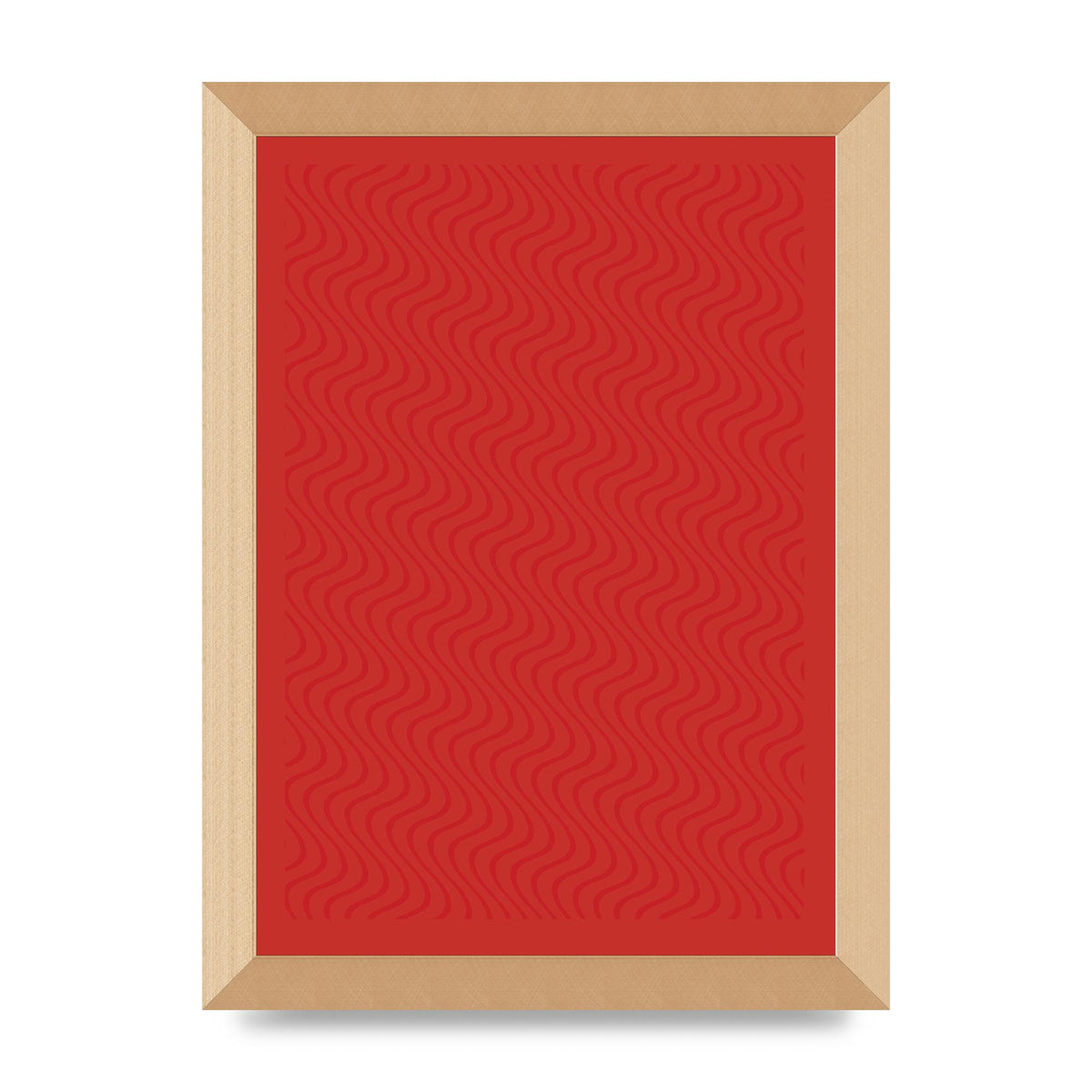 Abstract Line Illusion Red Art For The Home - A4 framed