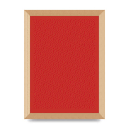 Abstract Line Illusion Red Art For The Home - A4 framed