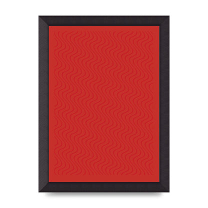 Abstract Line Illusion Red Art For The Home - A4 framed