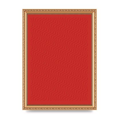 Abstract Line Illusion Red Art For The Home - A4 framed