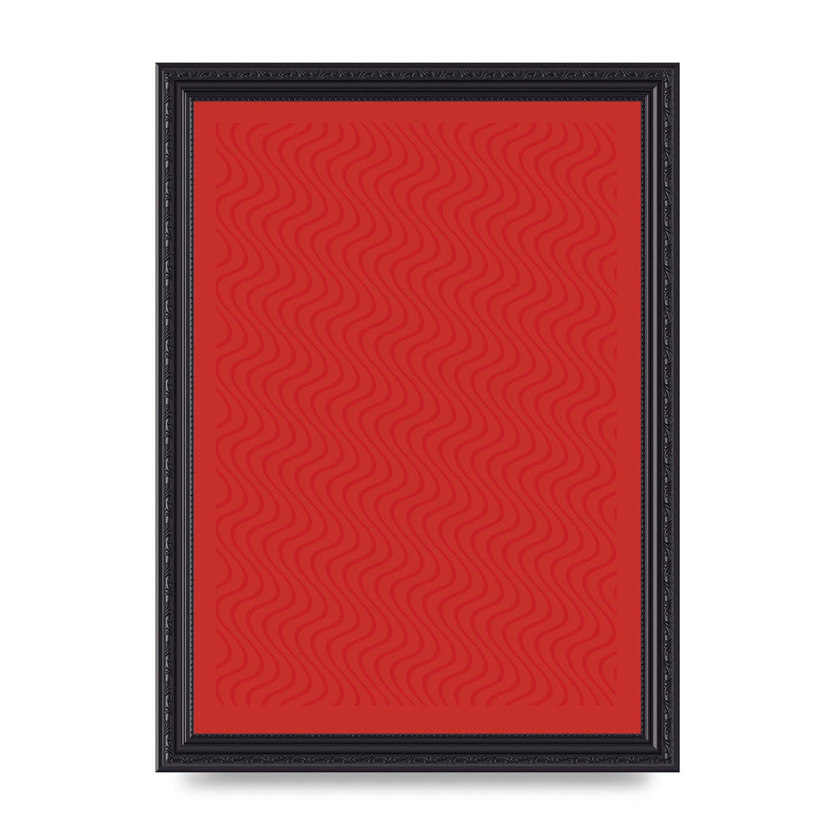 Abstract Line Illusion Red Art For The Home - A4 framed