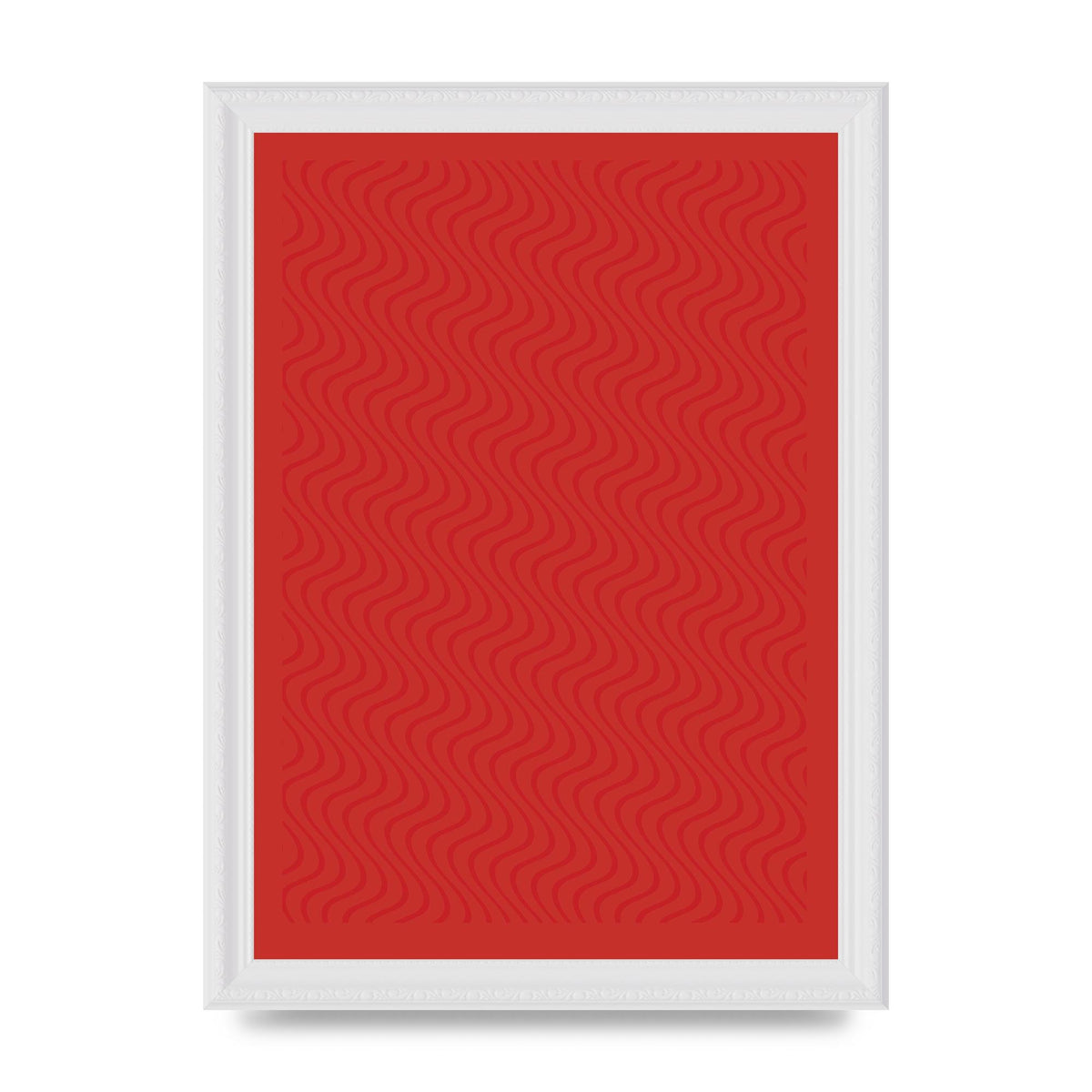 Abstract Line Illusion Red Art For The Home - A4 framed