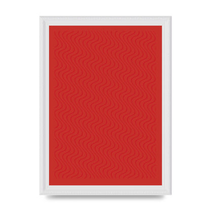 Abstract Line Illusion Red Art For The Home - A4 framed