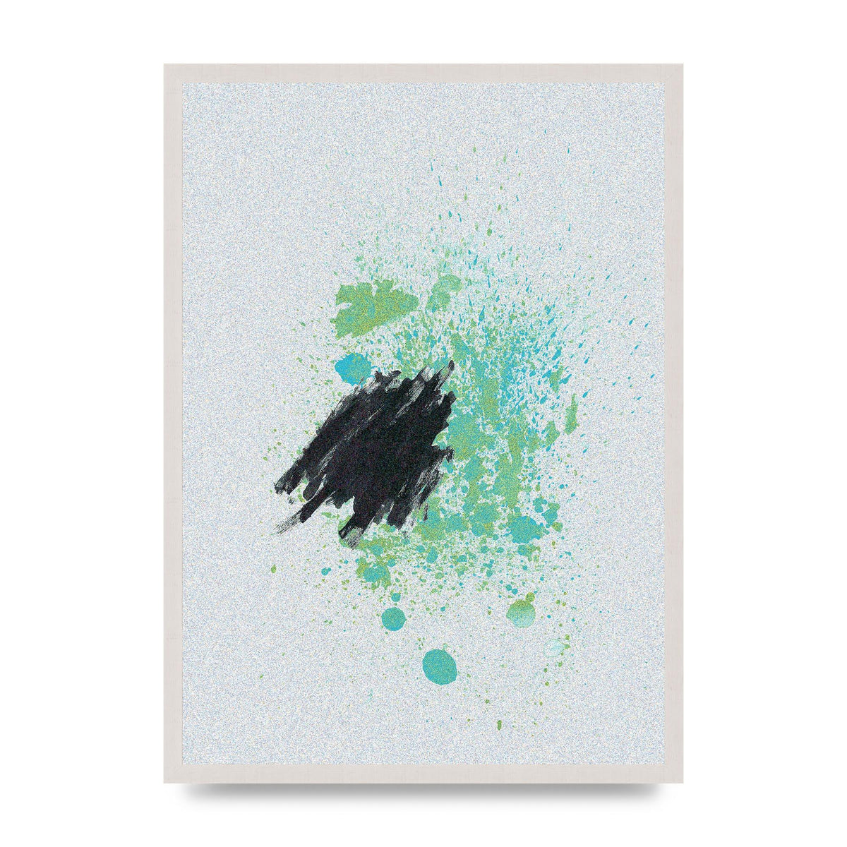 Spray Paint Smudge Printed Poster - A2 framed