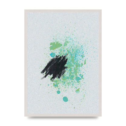 Spray Paint Smudge Printed Poster - A2 framed