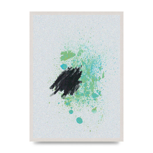 Spray Paint Smudge Printed Poster - A2 framed