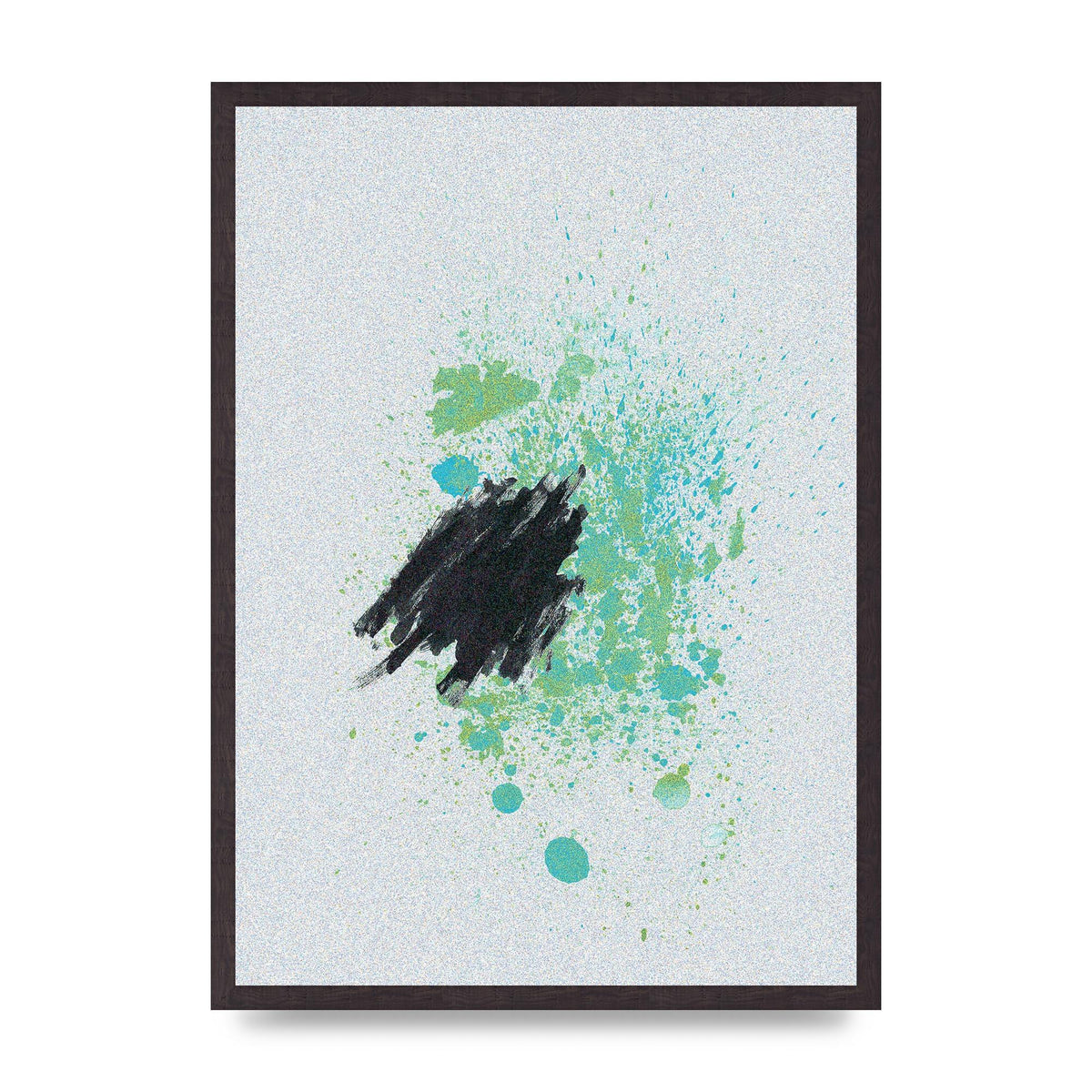 Spray Paint Smudge Printed Poster - A2 framed