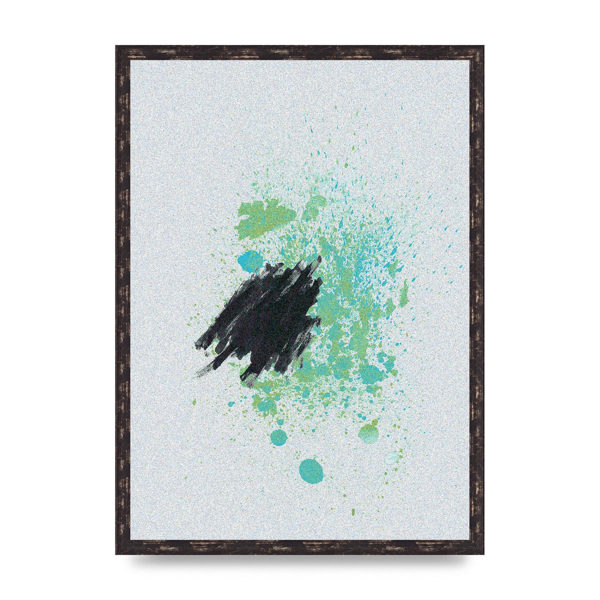 Spray Paint Smudge Printed Poster - A2 framed