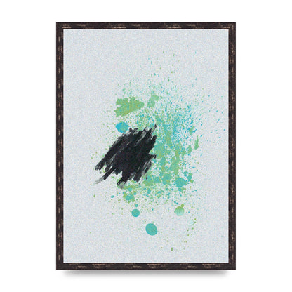 Spray Paint Smudge Printed Poster - A2 framed