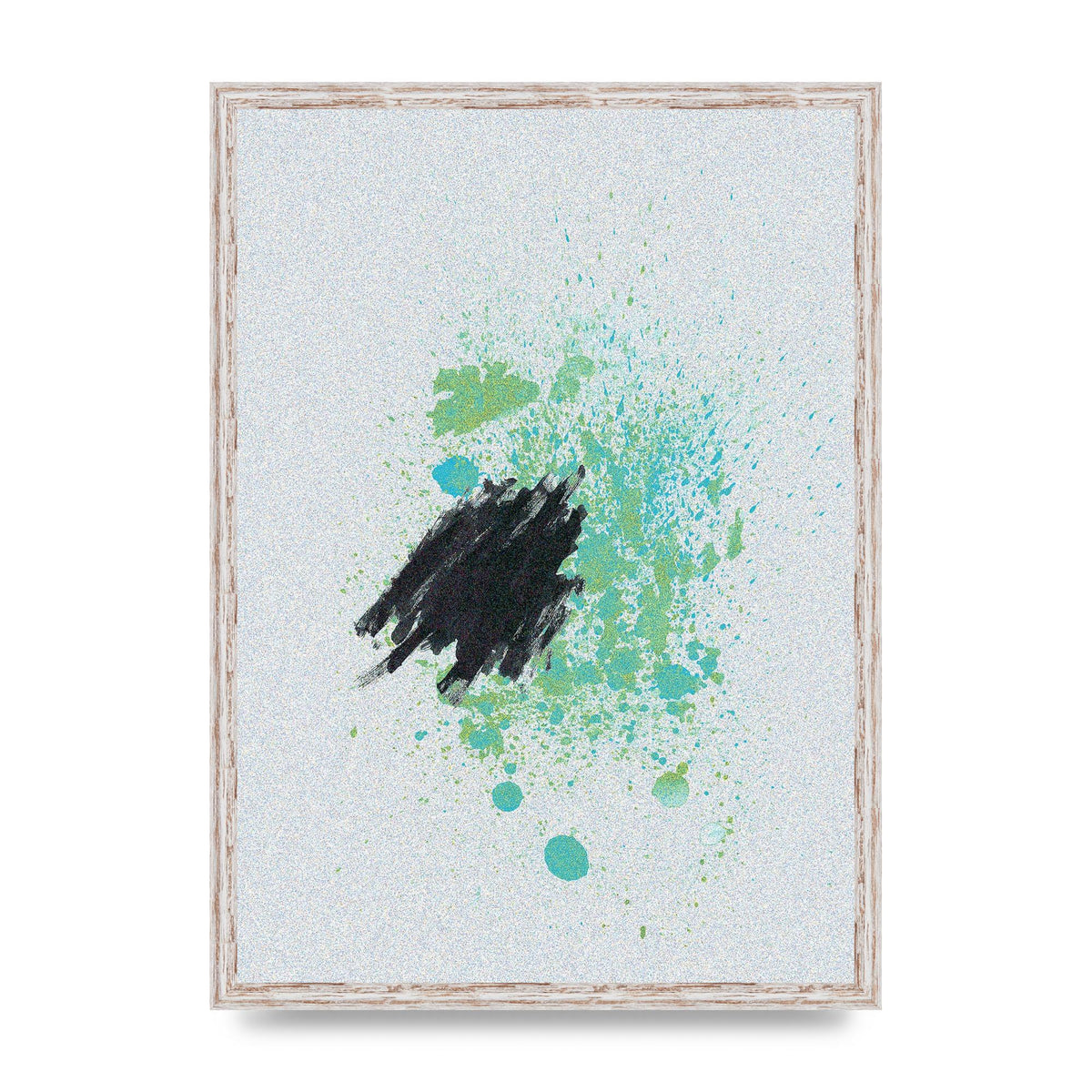 Spray Paint Smudge Printed Poster - A2 framed