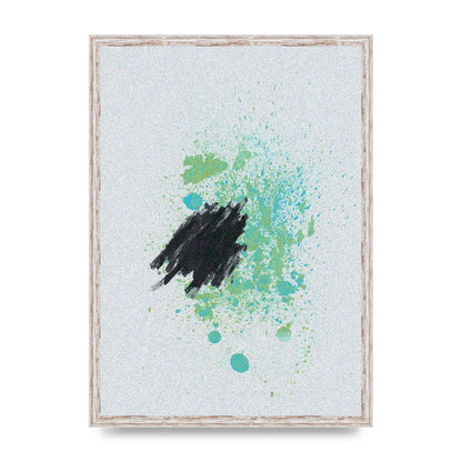 Spray Paint Smudge Printed Poster - A2 framed