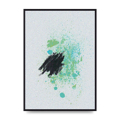 Spray Paint Smudge Printed Poster - A2 framed