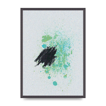 Spray Paint Smudge Printed Poster - A2 framed