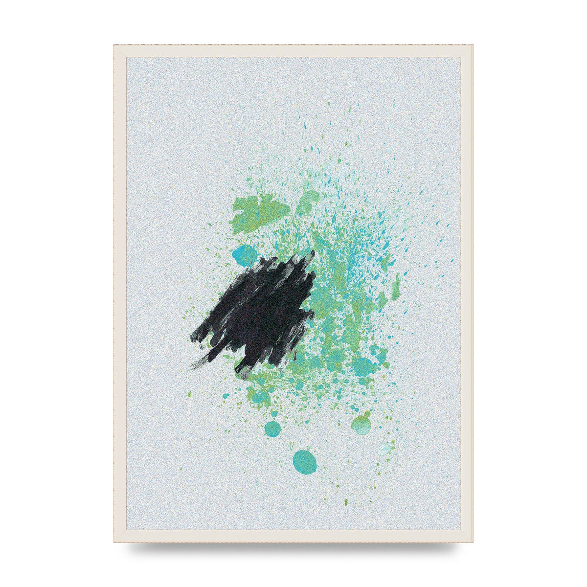 Spray Paint Smudge Printed Poster - A2 framed