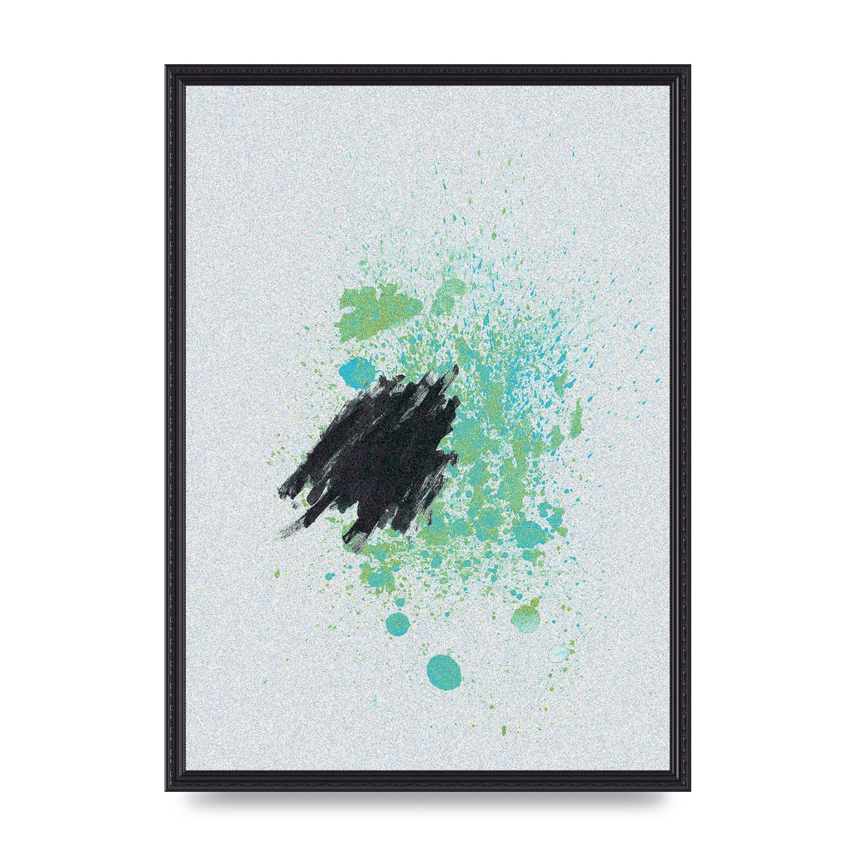 Spray Paint Smudge Printed Poster - A2 framed