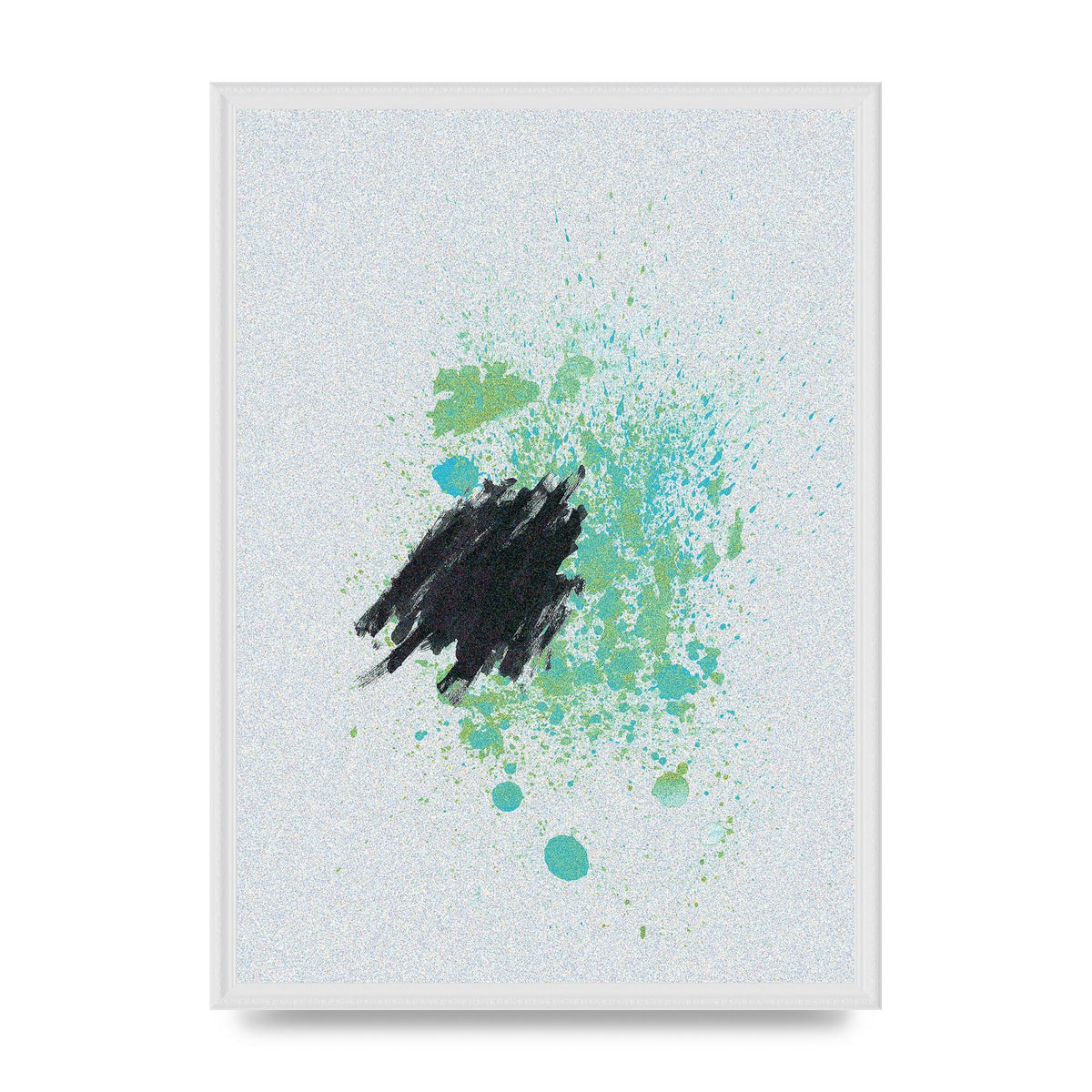 Spray Paint Smudge Printed Poster - A2 framed