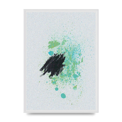 Spray Paint Smudge Printed Poster - A2 framed