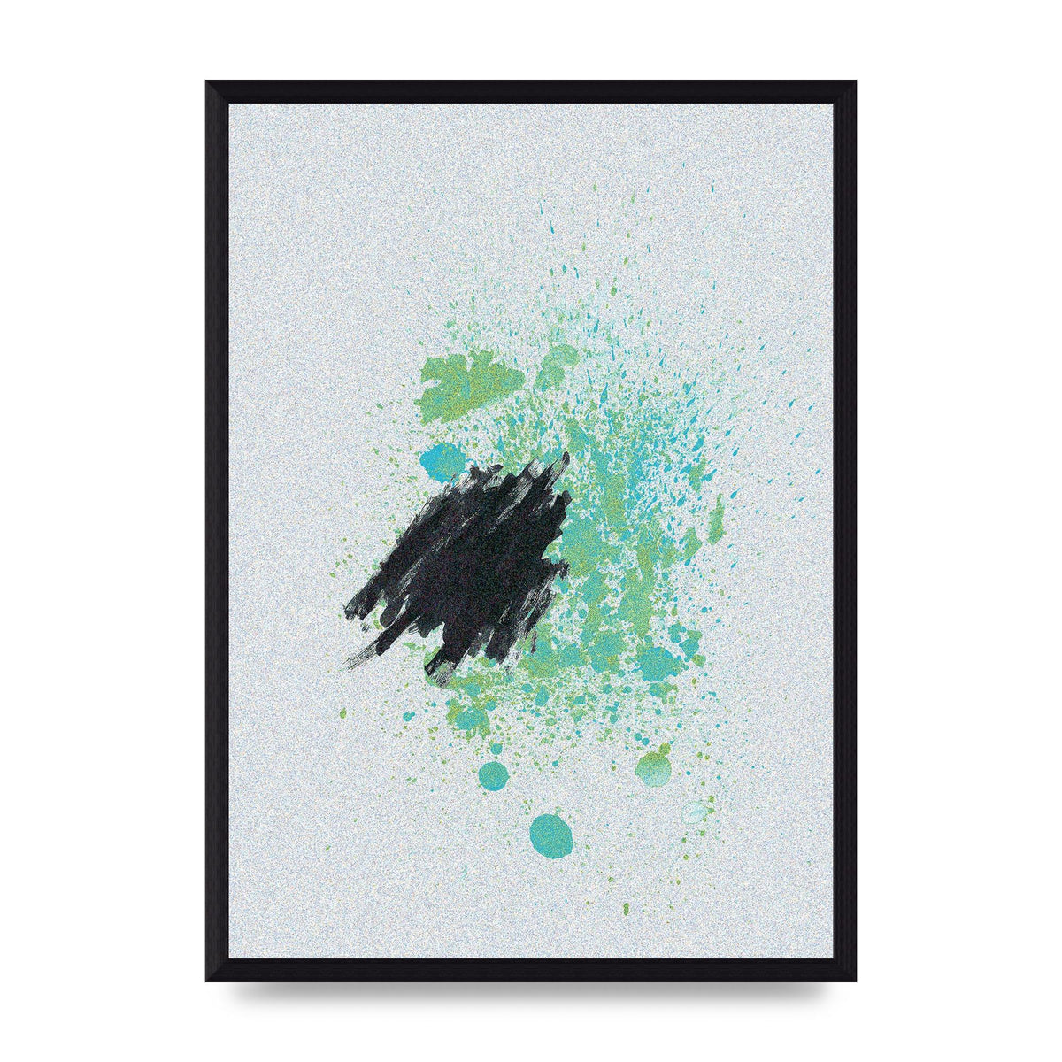 Spray Paint Smudge Printed Poster - A3 framed