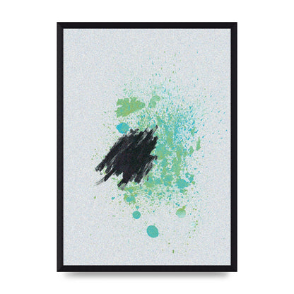 Spray Paint Smudge Printed Poster - A3 framed