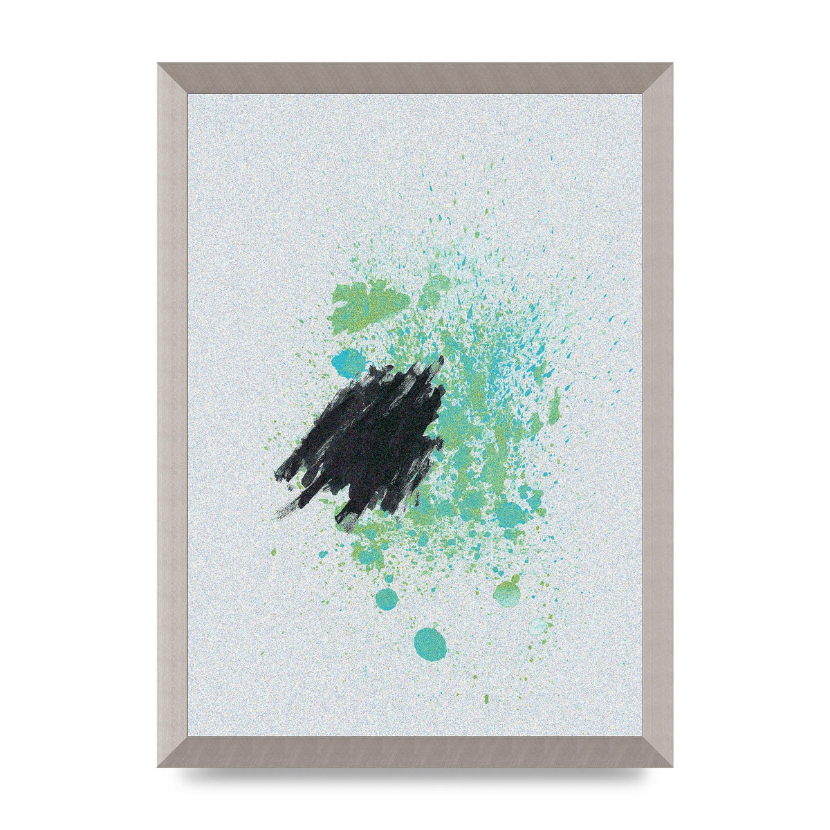 Spray Paint Smudge Printed Poster - A3 framed