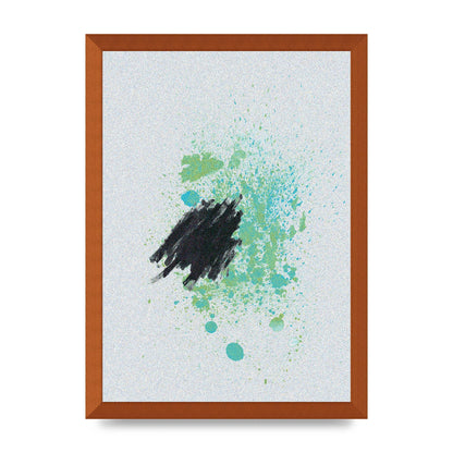 Spray Paint Smudge Printed Poster - A3 framed
