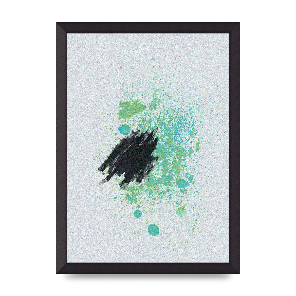 Spray Paint Smudge Printed Poster - A3 framed