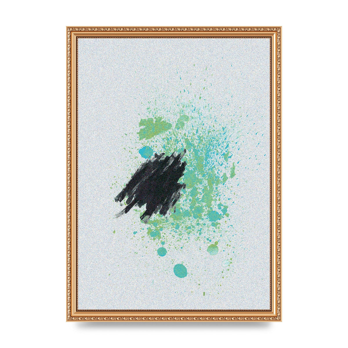 Spray Paint Smudge Printed Poster - A3 framed