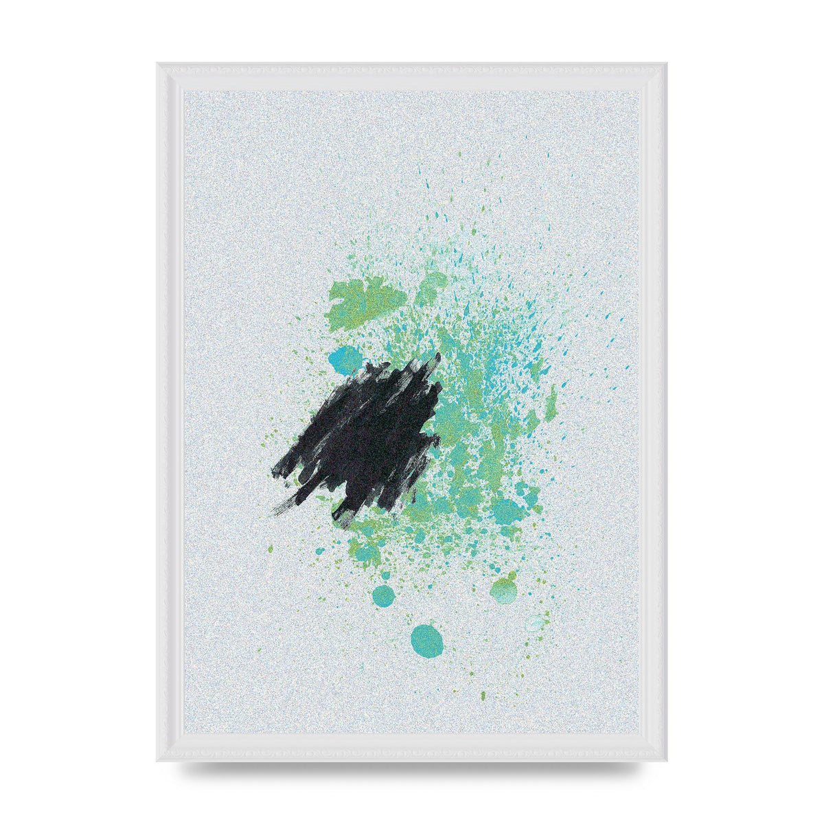 Spray Paint Smudge Printed Poster - A3 framed