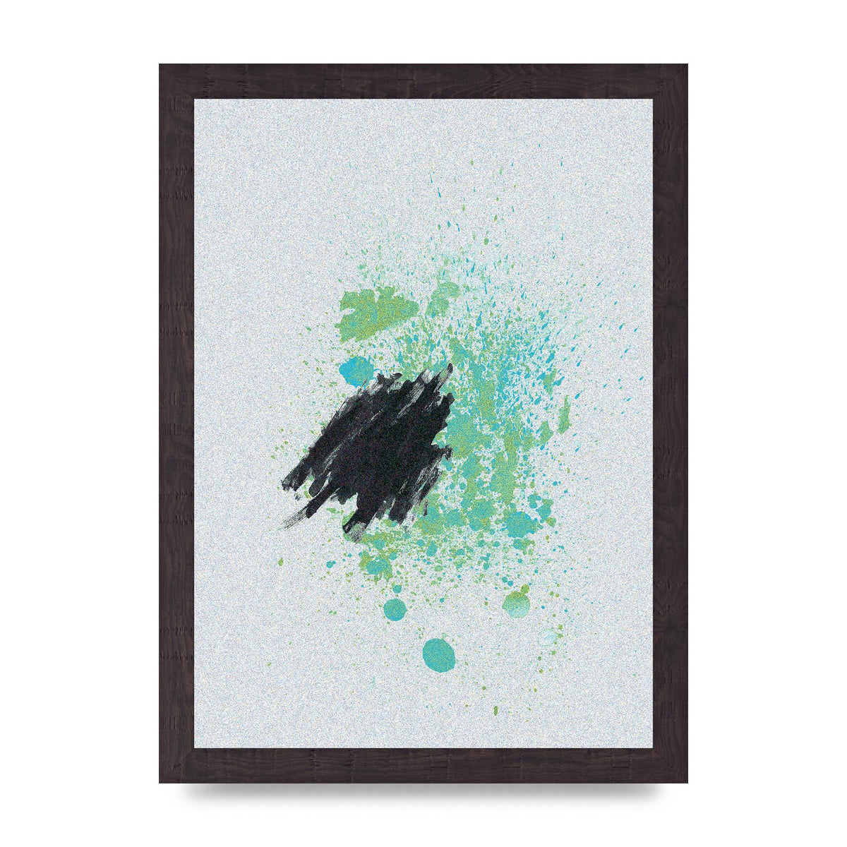 Spray Paint Smudge Printed Poster - A4 framed