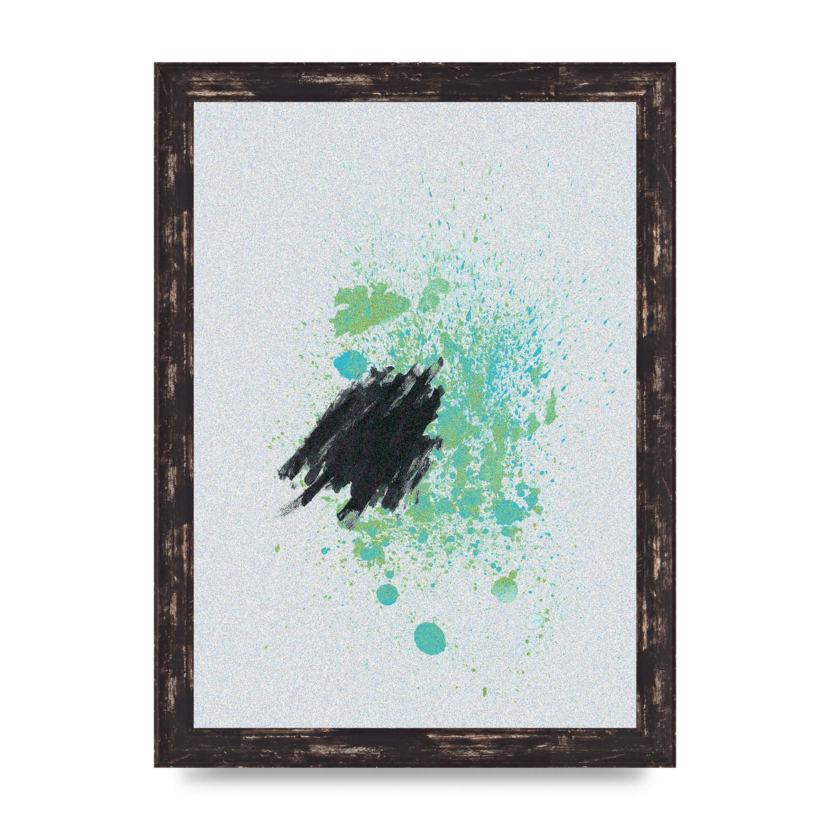 Spray Paint Smudge Printed Poster - A4 framed