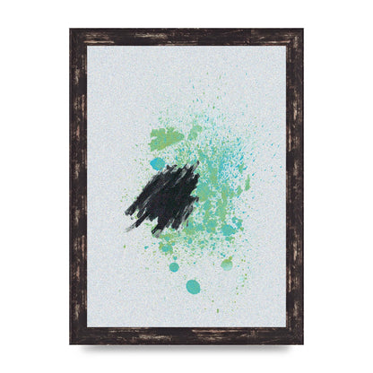 Spray Paint Smudge Printed Poster - A4 framed