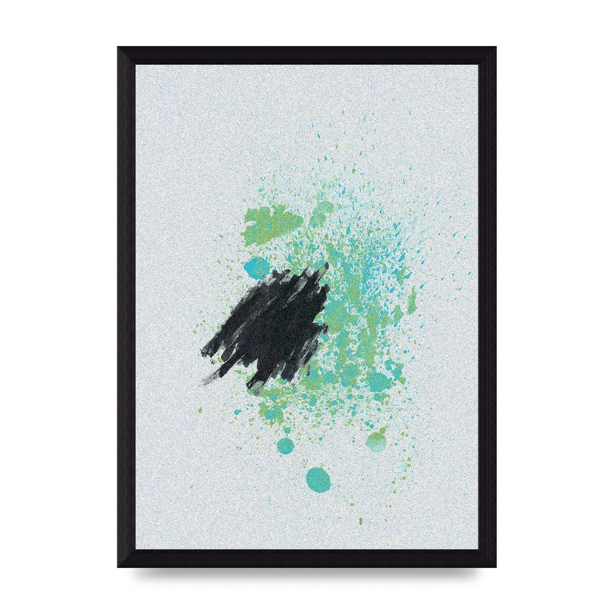 Spray Paint Smudge Printed Poster - A4 framed