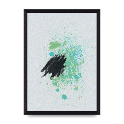 Spray Paint Smudge Printed Poster - A4 framed