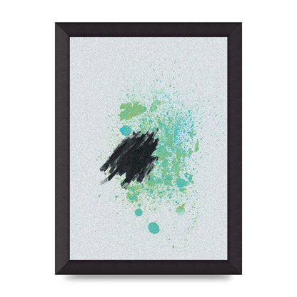 Spray Paint Smudge Printed Poster - A4 framed