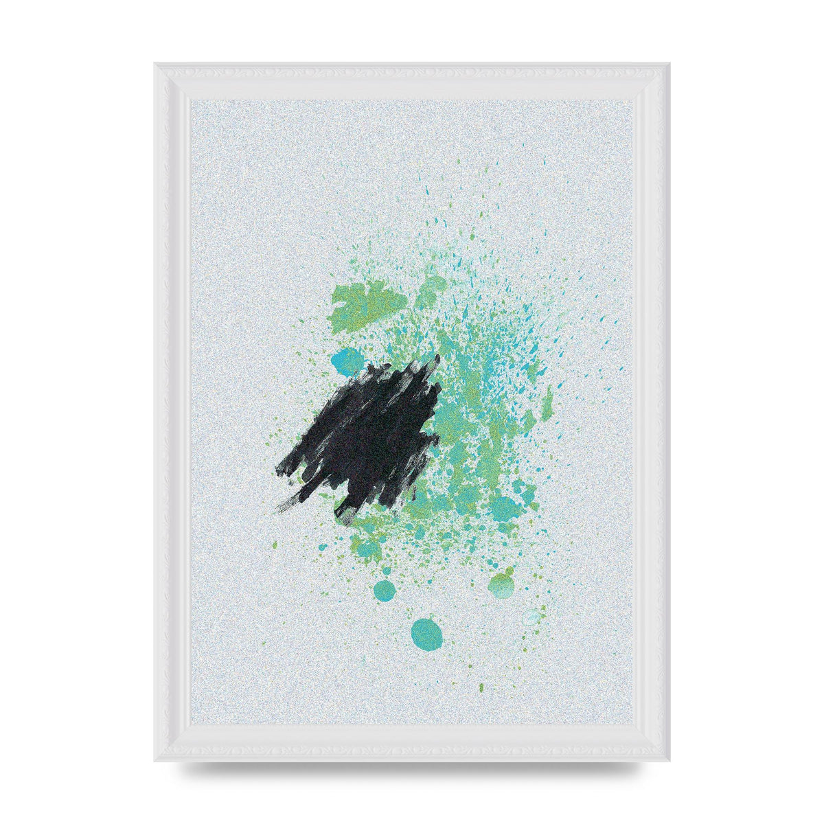 Spray Paint Smudge Printed Poster - A4 framed