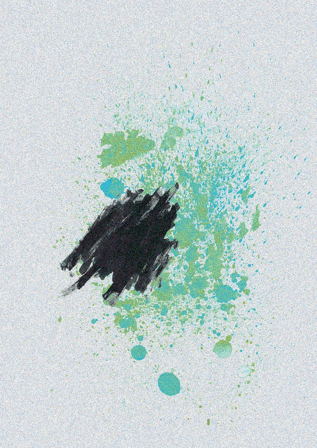 Spray Paint Smudge Printed Poster - detail