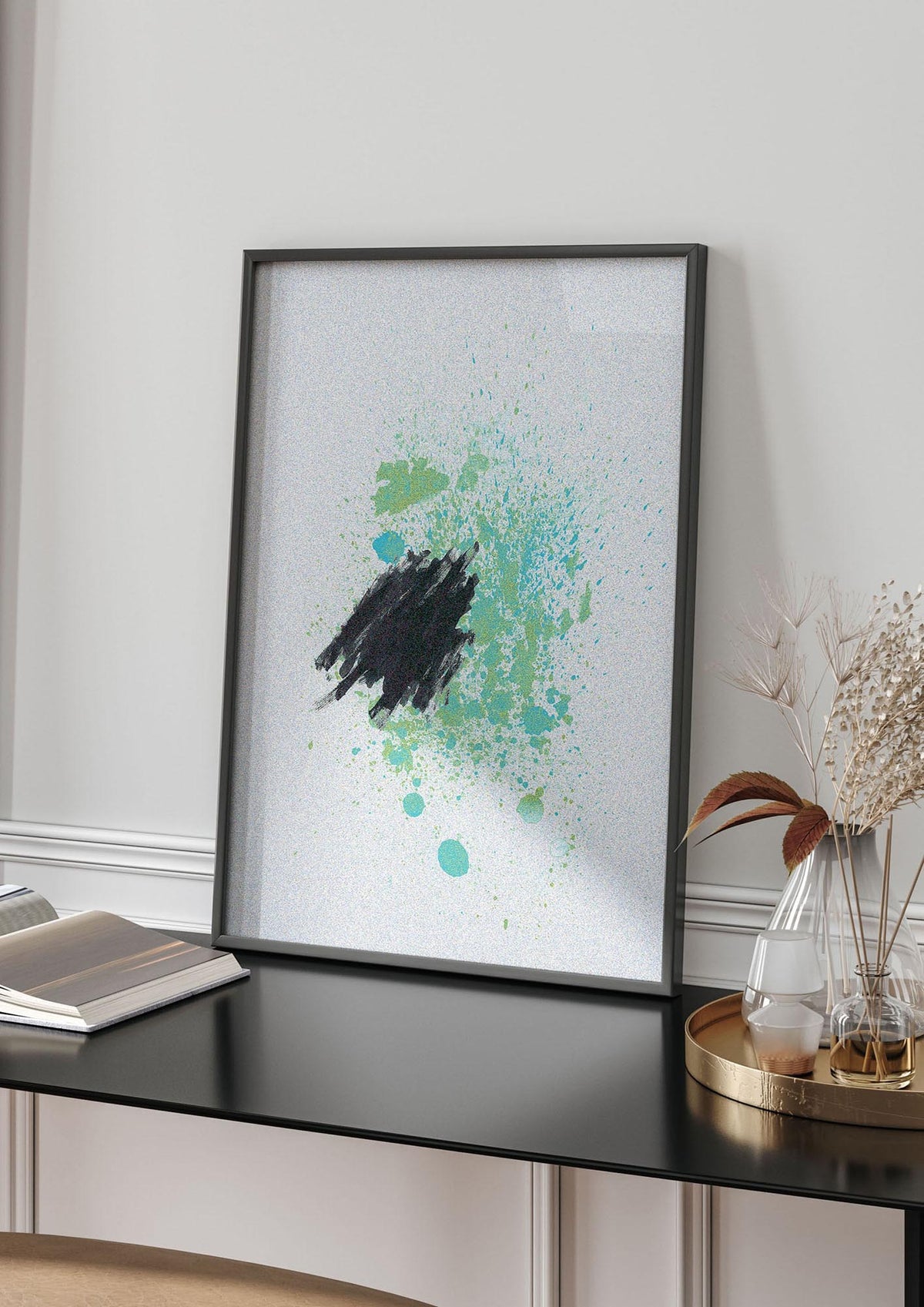 Spray Paint Smudge Printed Poster - living room 4