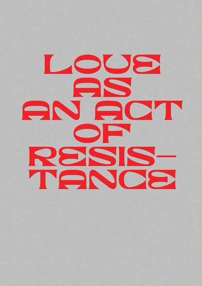 Love As An Act Of Resistance Red" Wall Art - detail