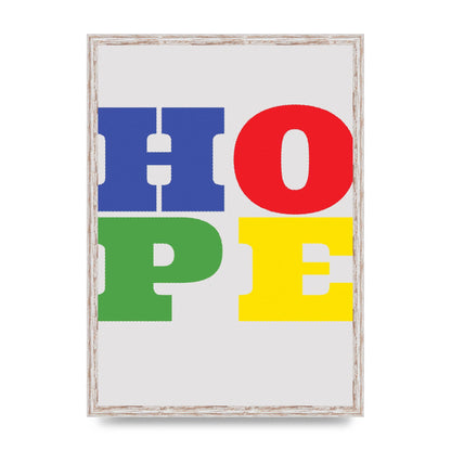 Hope Rainbow Art For The Home - A2 framed