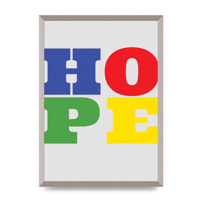 Hope Rainbow Art For The Home - A2 framed