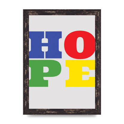 Hope Rainbow Art For The Home - A4 framed
