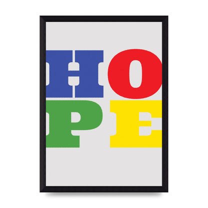 Hope Rainbow Art For The Home - A4 framed