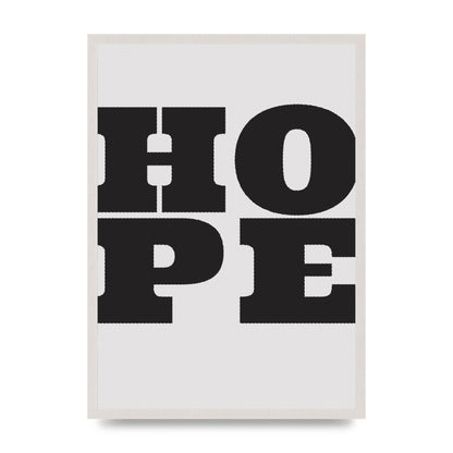 Hope Black Printed Poster - A2 framed