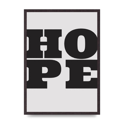 Hope Black Printed Poster - A2 framed