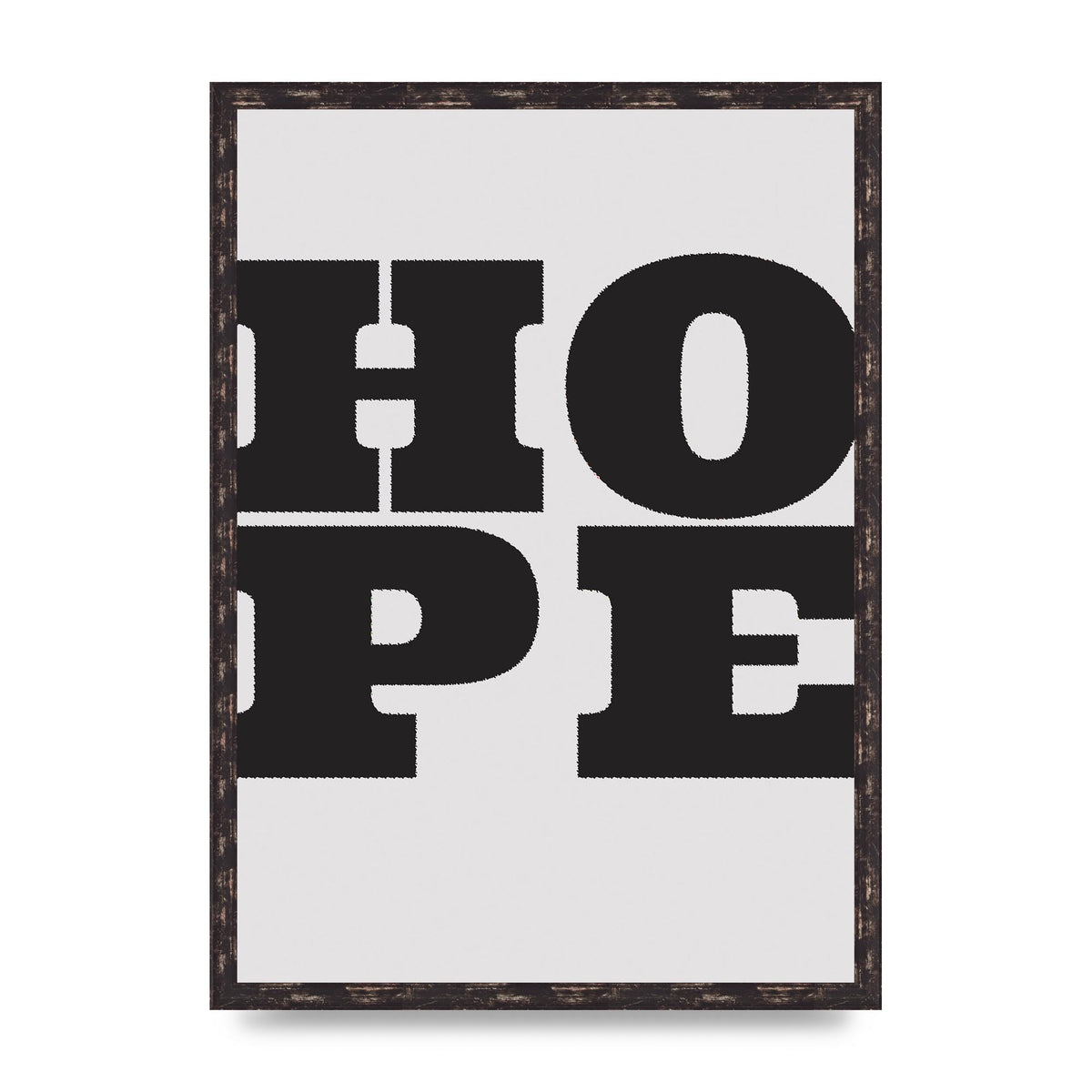 Hope Black Printed Poster - A2 framed